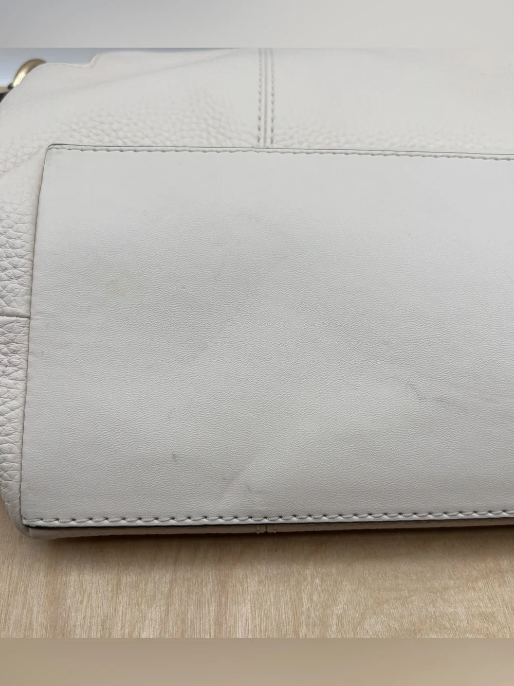 Michael Kors white pebbled
